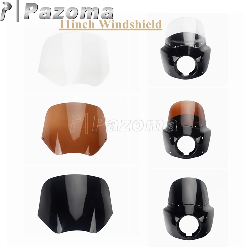 Накладка на лобовое стекло мотоцикла 15 дюймов 11 для Harley Dyna Low Rider Street Bob Super Glide FXD FXDL