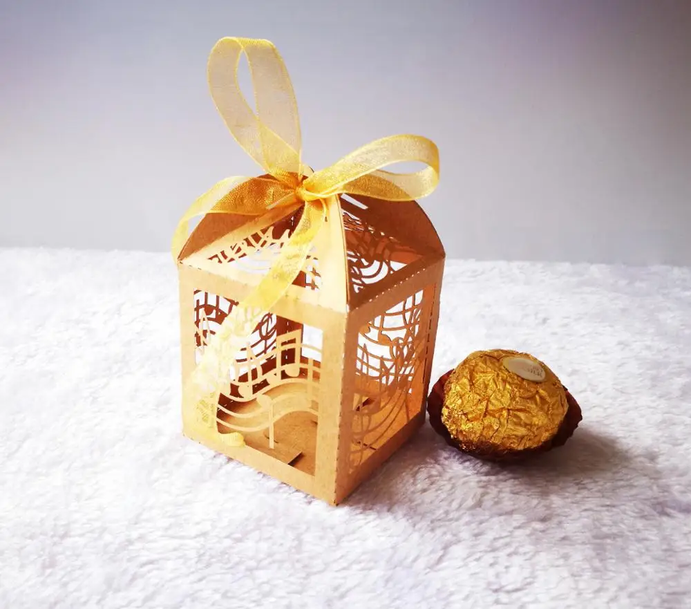 50 шт. полый резной музыкальные коробки для конфет Подарочная коробка детского