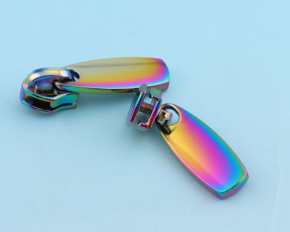 10 шт. № 5 # Радужный съемник молнии кожаная застежка-молния для головка на