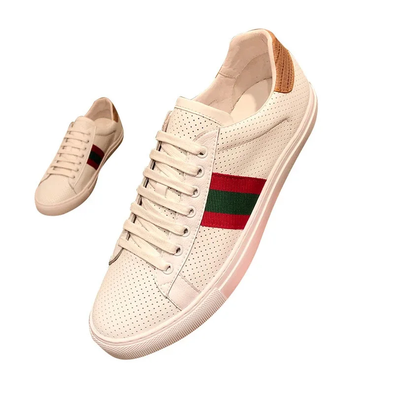

High-end Shoes Fashion Low Help Holes Leisure Men Sandals 2021 New Vulcanized Shoes With White Shoes