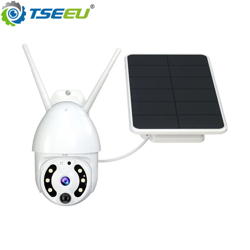 

Pan Tilt Inbuilt Battery Cloud Storage PIR Human Ubox APP Security IP Camera For The Street Outdoor WiFi Wireless Solar Camera
