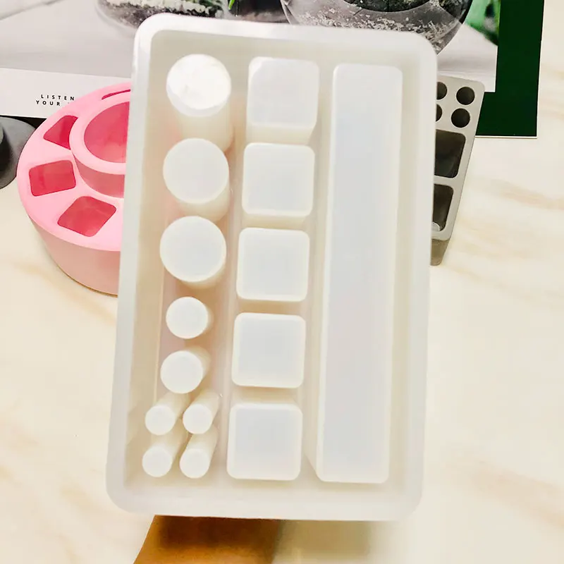 Rectangular-mold Силиконовая форма для бетона многофункциональная дизайнерская подставка для ручек, для хранения Коробка для помады заварник форма diy гипсовая цементная форма - Цвет: Rectangular-mold