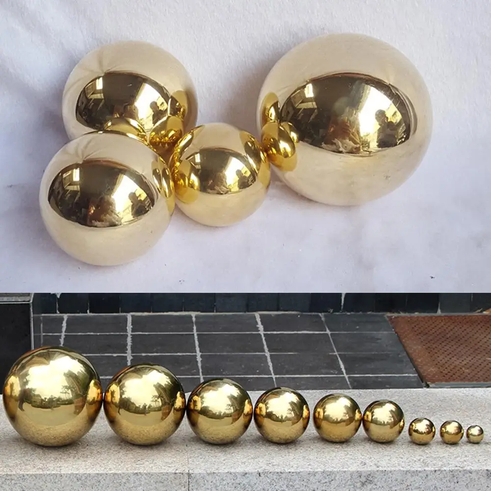 201 Stainless Steel Titanium Gold  Hollow Ball Seamless Home&Garden Decoration Mirror Ball Sphere Party Decoration Supplies