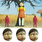 Маска на все лицо из сериала Игра кальмар, аксессуары для маскарада, маска для маскарада, маска для маскарада, игровой маскарадный костюм для маскарада 123