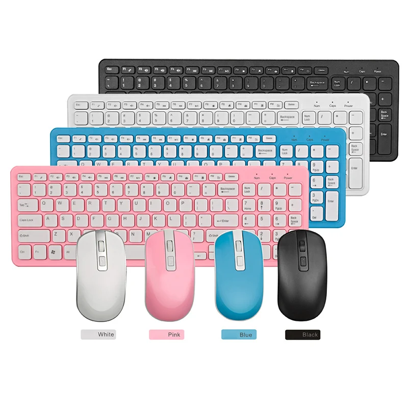 

Wireless Keyboard Mouse Set Ultra-thin 2.4G Accessories for PC Desktop Computer Notebook Laptop NC99
