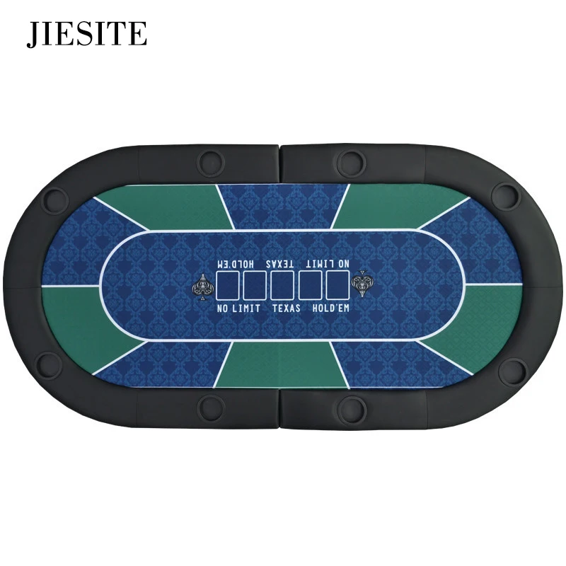 JIESITE 181x92x4cm Texas Hold'em Настольный складной настольный стол для казино, два сложения