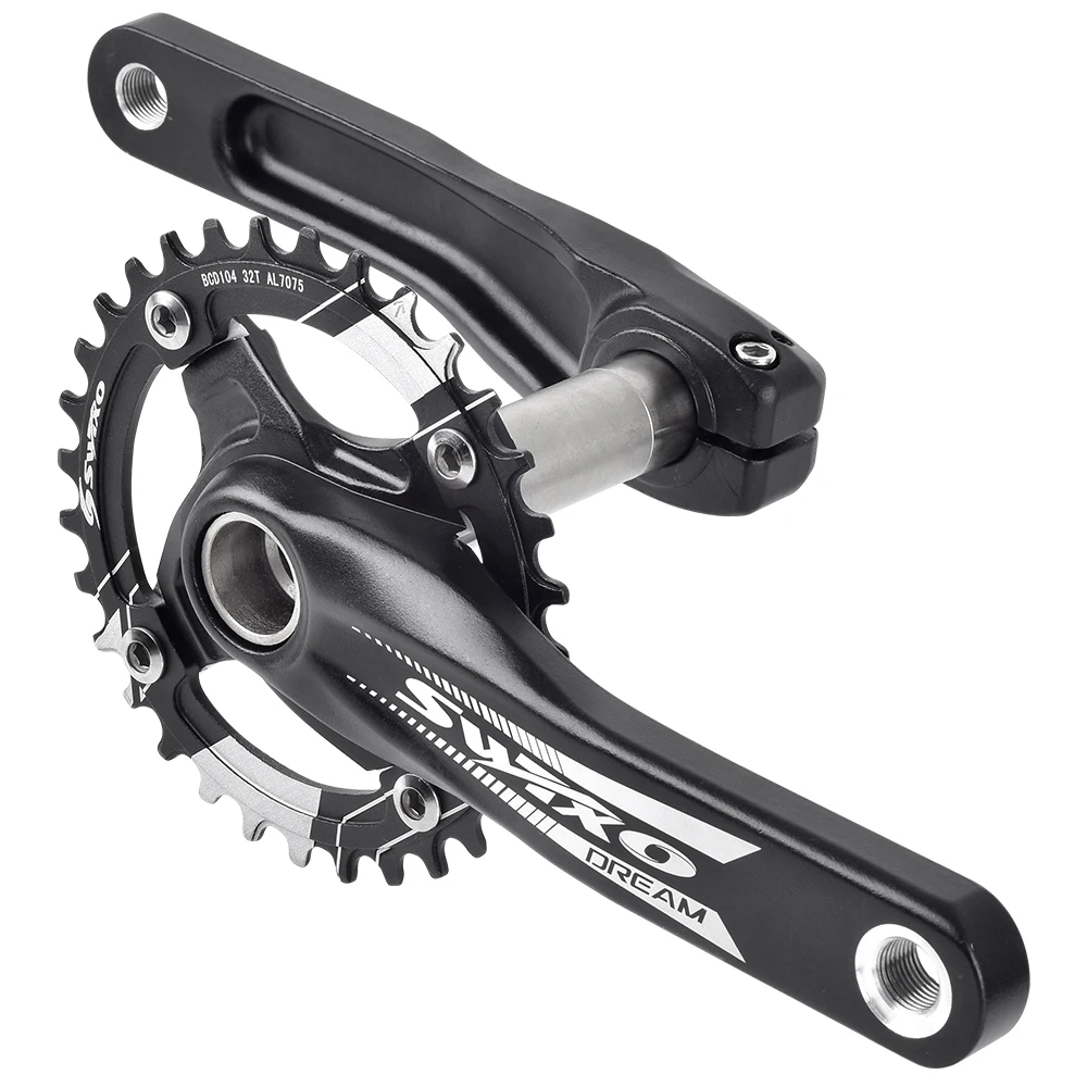 SWTXO MTB Crankset 104BCD Crown 170mm Cranks 32/34/36/38/40/42/44/46/48/50/52T Sprocket with Bottom Bracket Mountain Bicycle | Спорт и