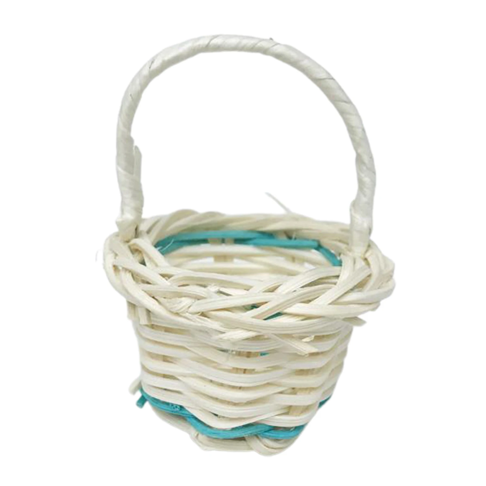 

1/6 Dollhouse Creative Realistic Practical Interesting Handmade DIY Accessories Mini Rattan Basket Miniature Landscape