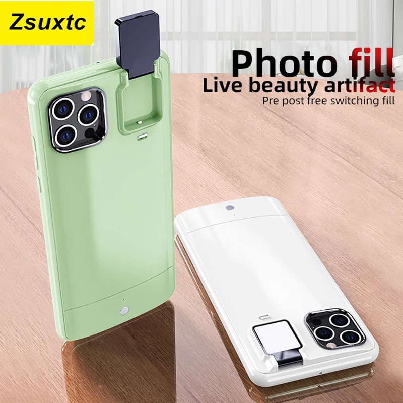 

QuLing Fashion Smart Fill Light Selfie Phone Case For IPhone 12 12 Pro Pro Max 11 11 Pro X XS XR XS Max 7 8 Plus Case Cover Capa
