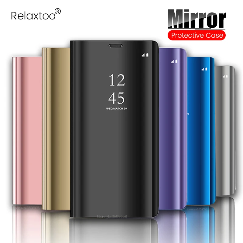 Зеркальный флип-чехол для samsung Galaxy Note 10 Pro 9 8 A50 A40 A60 A70 A20e A30 A20 A10 A9 A7 A6 J4 J6 2018 S8 S9 S10e S10