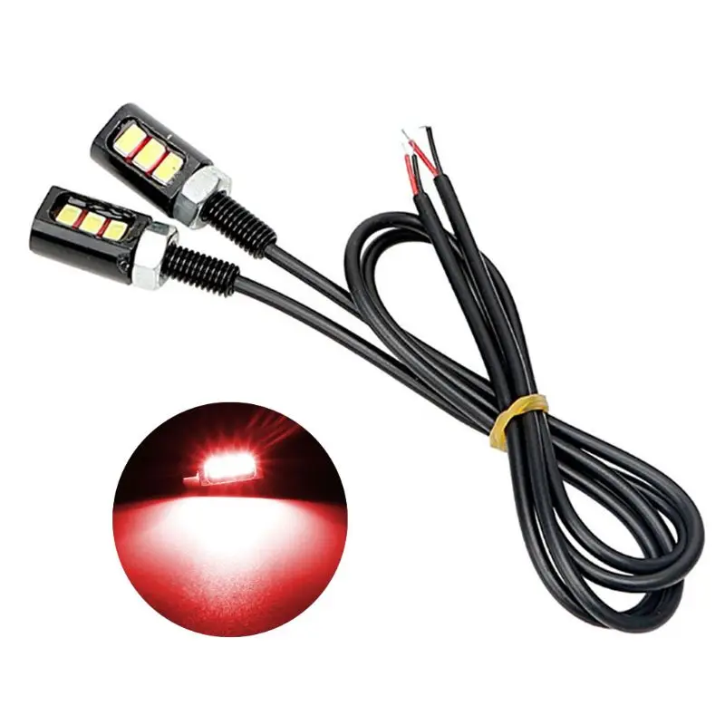 2 шт./пара 12V 3W болт 5630 SMD 3 светодиодный фары автомобиля мотоцикла номерной знак