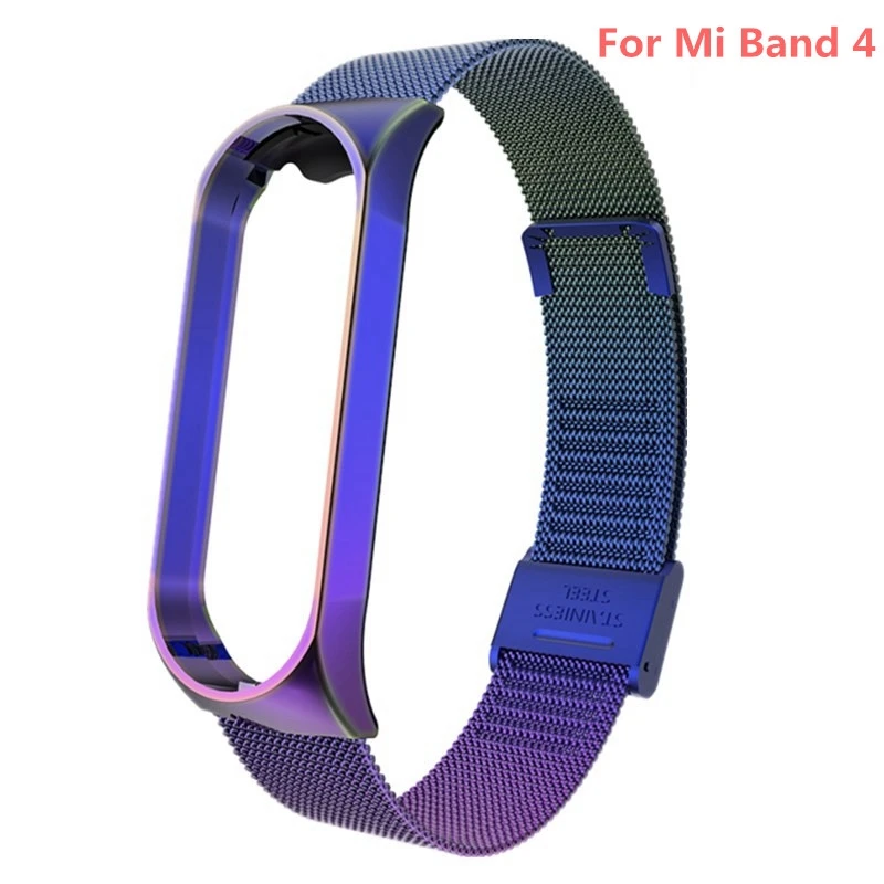 colorful 4 Xiaomi mi ремешок 3/4 кожаный ремешок для Xiaomi mi 3 сменный Браслет Безвинтовые ремешки металлический ремешок для mi band 4 аксессуары - Цвет: colorful 4