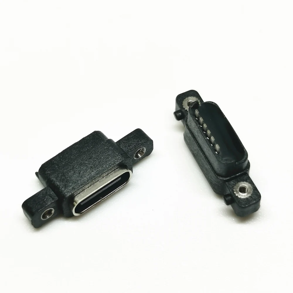 USB 3. 0 Type-C 6-контактный SMD DIP IPX7 водонепроницаемый гнездовой разъем с отверстием для