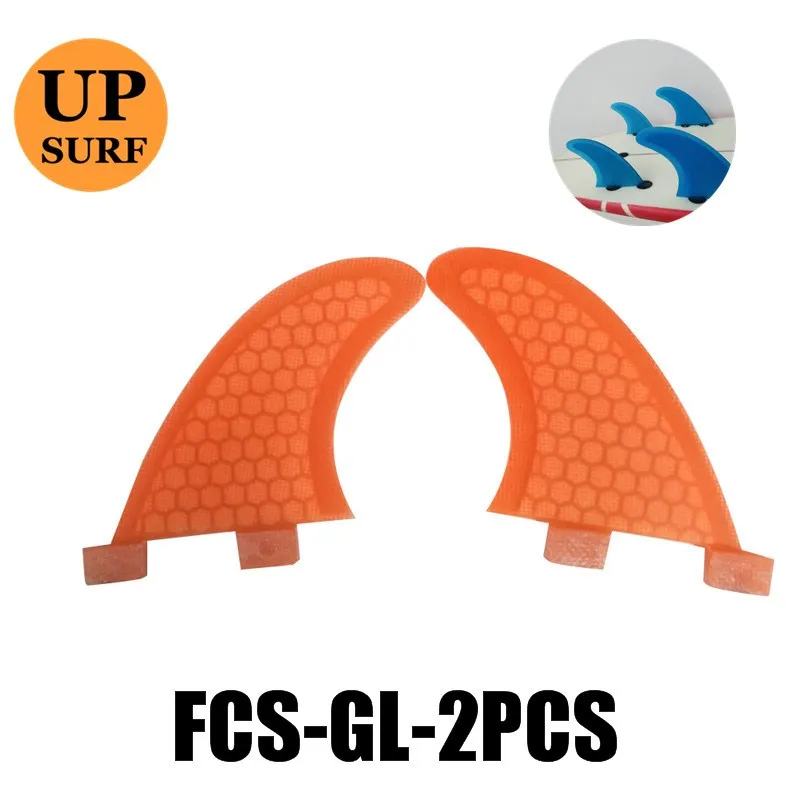 FCS плавники GL оранжевые/синие сотовые Стекловолоконные центральные двойные