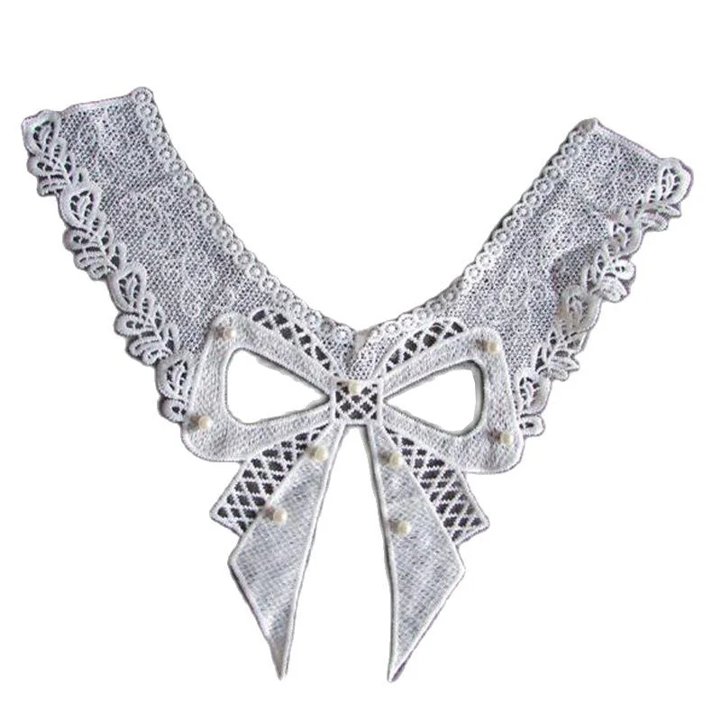 Новые 3D бусины белая хлопковая вышивка DIY цветок искусственное шитье вырез под