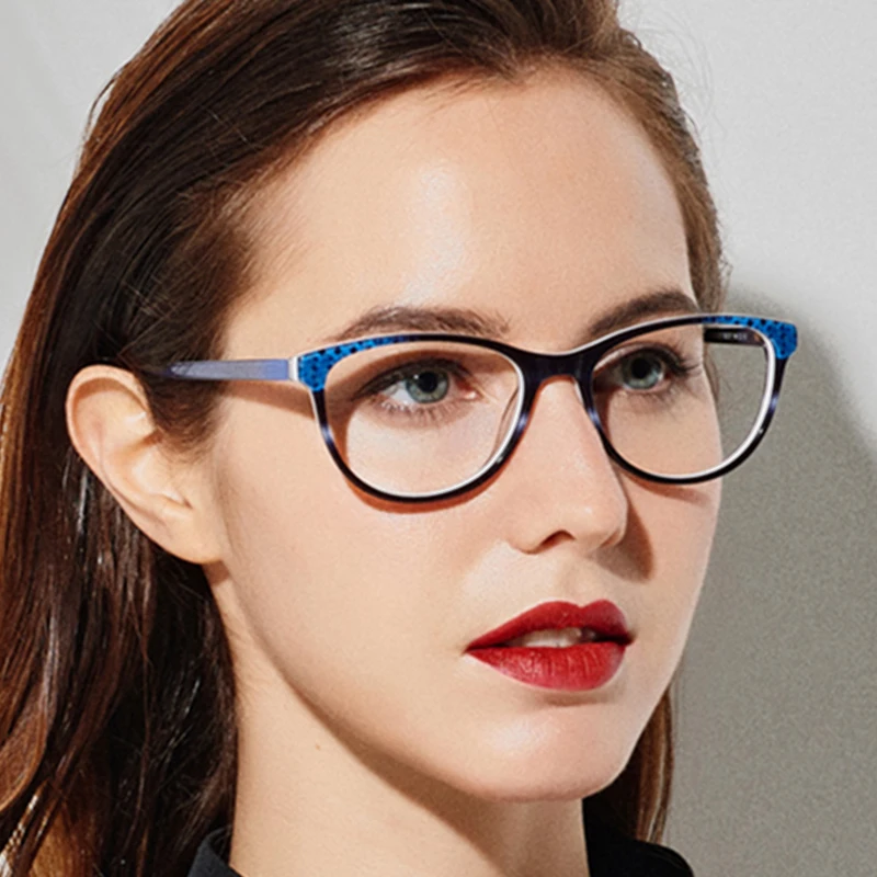 Женская оправа для очков SASAMIA ацетатная в винтажном стиле с кошачьим морем без