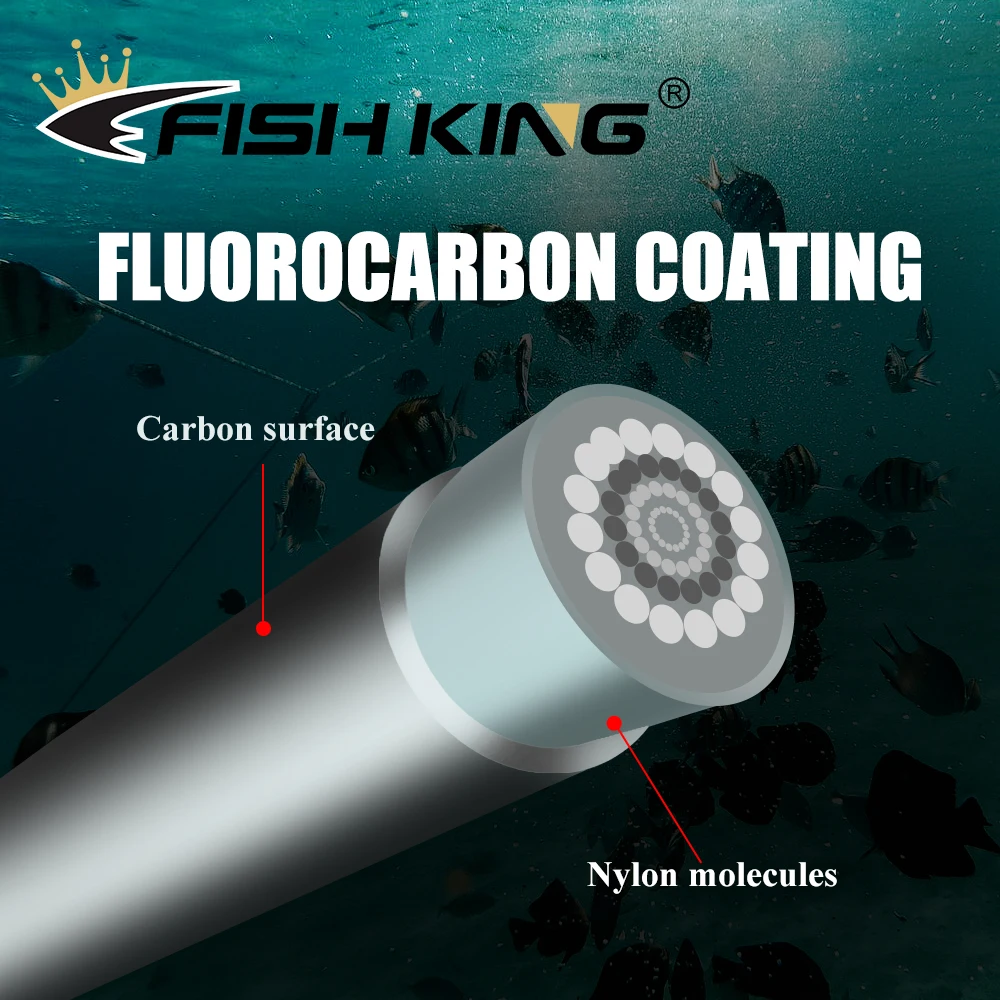 Леска рыболовная из углеродного волокна с фторуглеродным покрытием 100-фунтов |