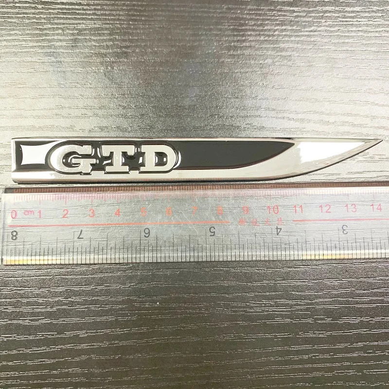 

Side Fender Stickers Blade Shape Metal Badge Emblem Decals GTD Logo for Golf 6 7 Touran Polo GTI Passat Touran