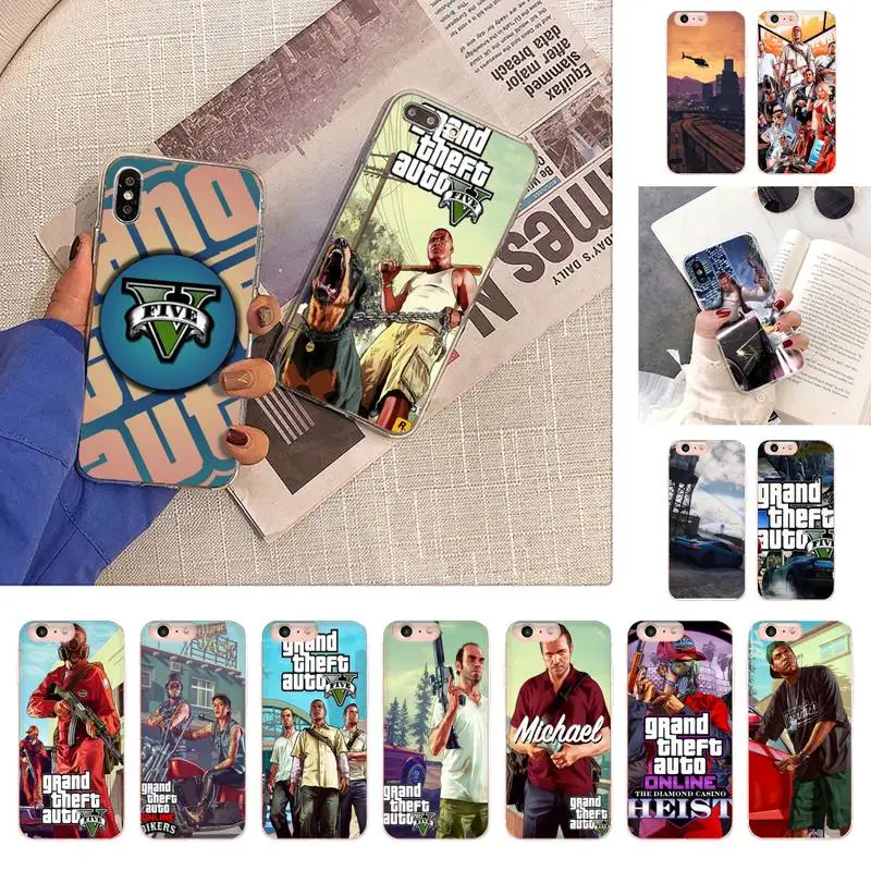

GTA Grand Theft Auto Phone Case for iPhone 11 12 13 mini pro XS MAX 8 7 6 6S Plus X 5S SE 2020 XR case