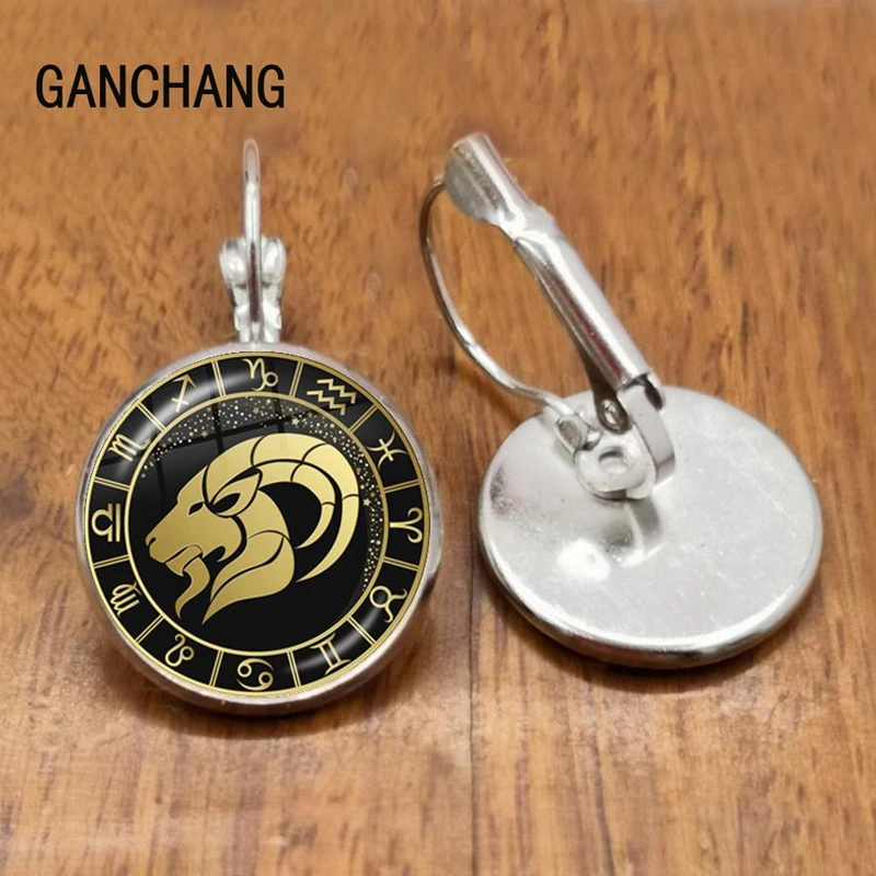 Женские серьги-гвоздики в виде знака зодиака | Украшения и аксессуары