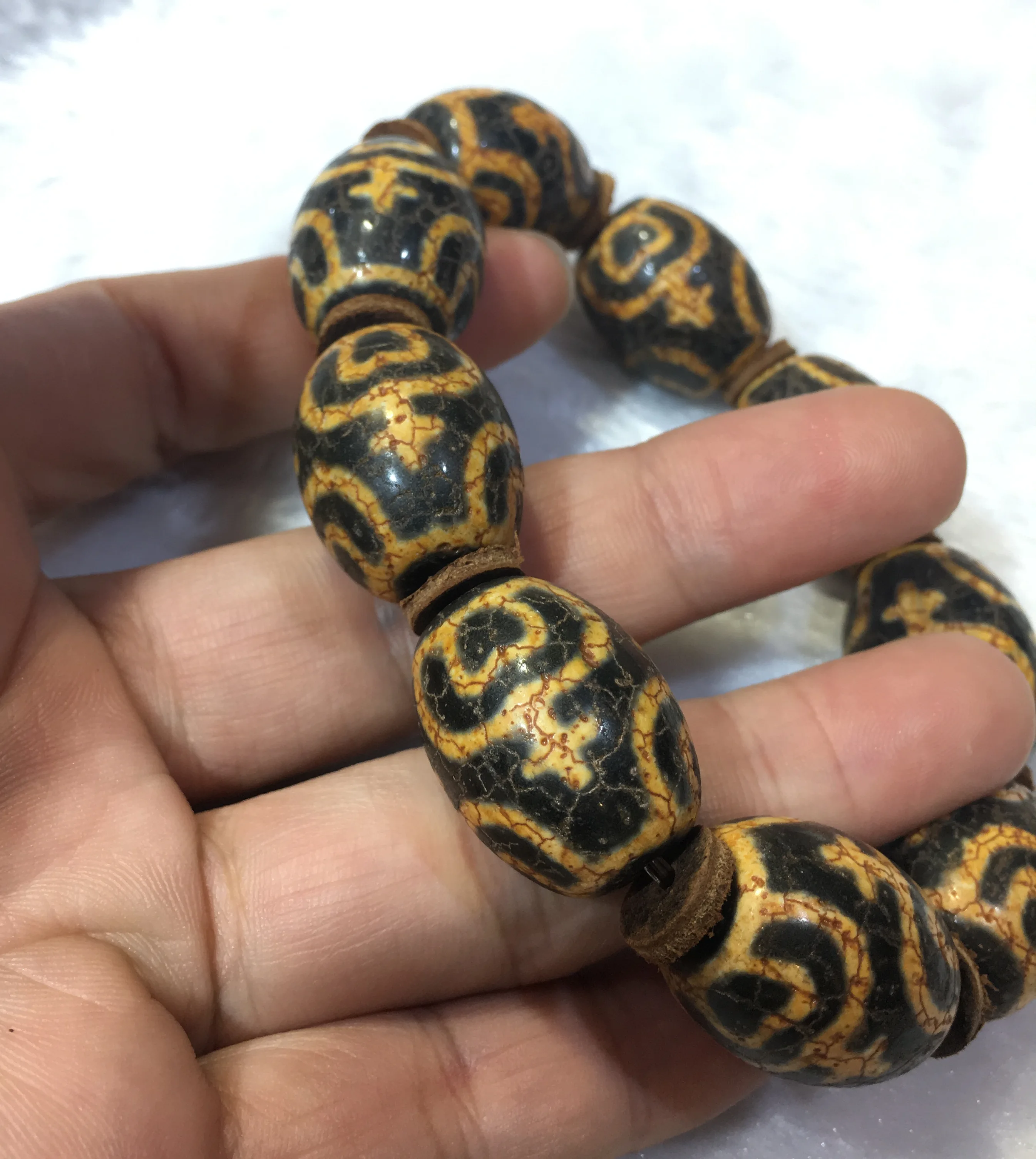 Редкий волшебный Тибетский Старый Агат Дракон вены Драгоценная бутылка Totem dZi