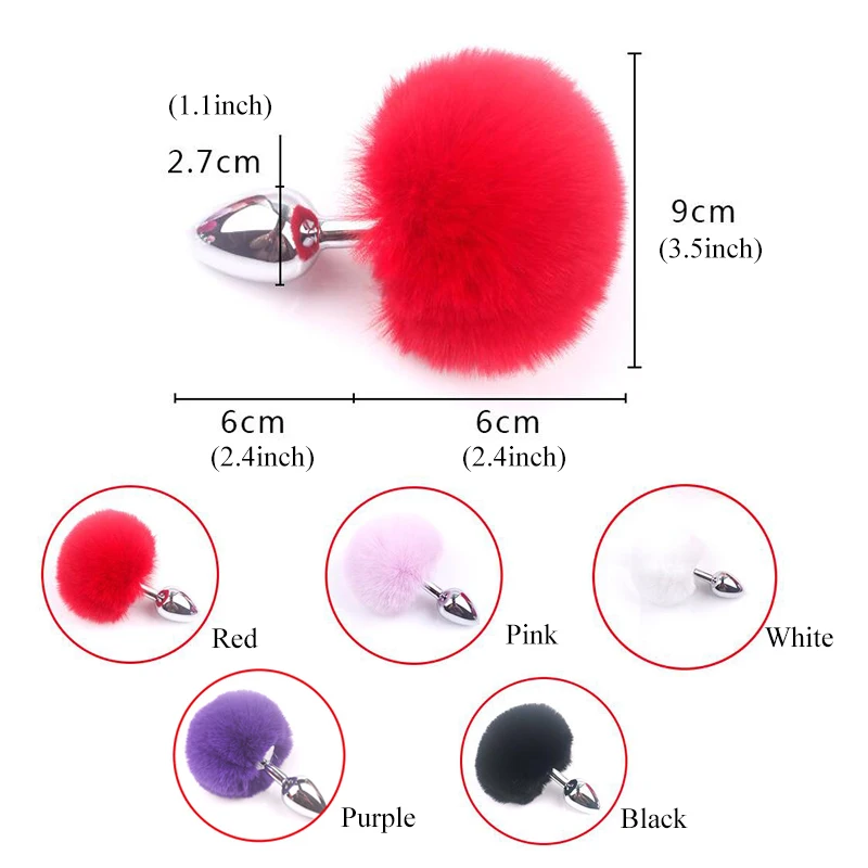 Sefllo заглушка в виде хвоста кролика анальные игрушки из нержавеющей стали