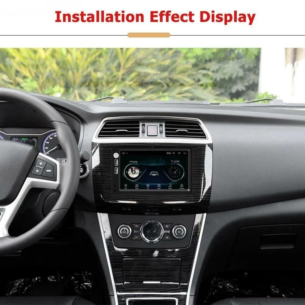 Автомагнитола 2 Din с сенсорным экраном 7 дюймов HD 8 1 P поддержкой bluetooth/FM/USB/GPS