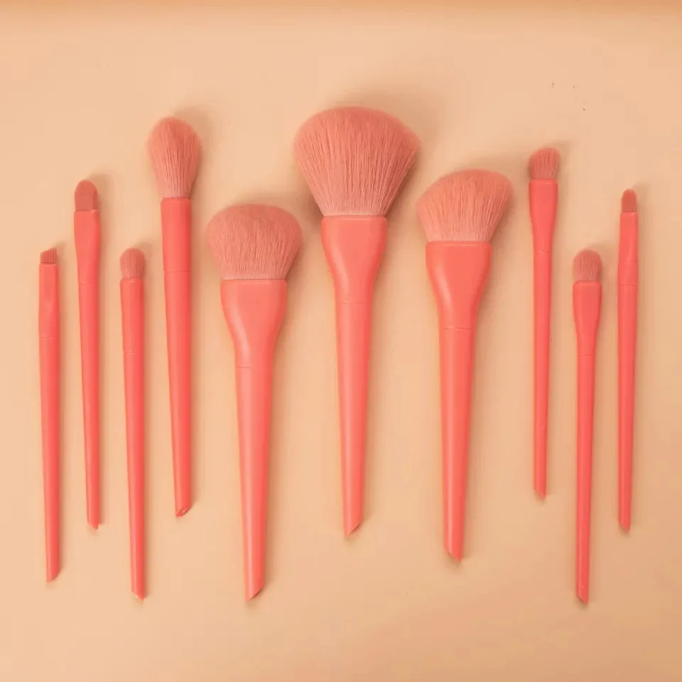 Lemoda Candy Color Makeup Brushes 10pcs Eyeshadow Powder Foundation Eyebrow Face Eye Cosmetic Tools | Красота и здоровье