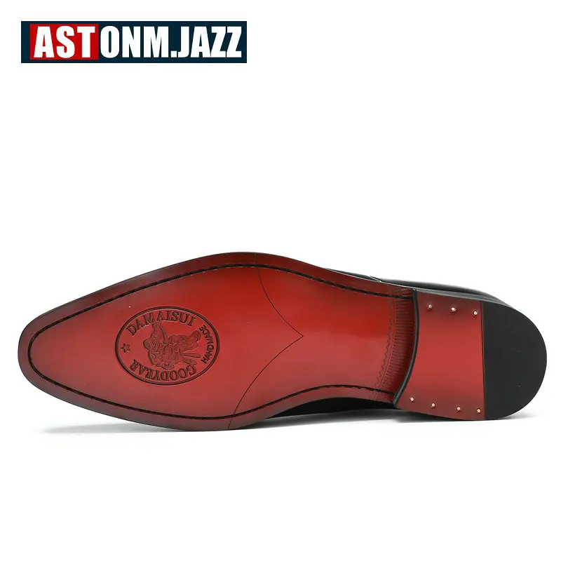 Мужская кожаная обувь мужская из натуральной кожи Повседневная Деловая черные