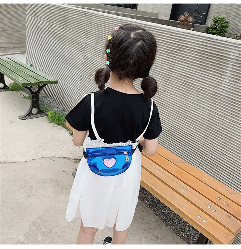 Яркая кожаная поясная сумка новая модная детская нагрудная унисекс с надписью