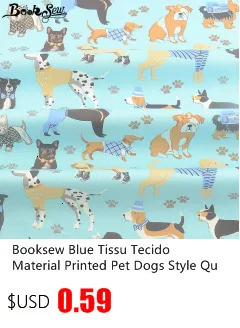 Booksew хлопчатобумажная стеганая ткань для детей DIY лоскутное шитье лисы узор ткань серый Tecido материал тканевый измеритель ткани платье