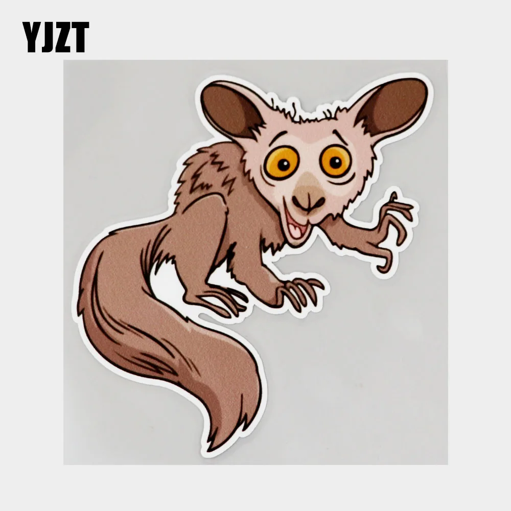 YJZT 12.4CM×12.8CM Car Sticker Cartoon Of Wild Animal Characters PVC Decal 11C-0196