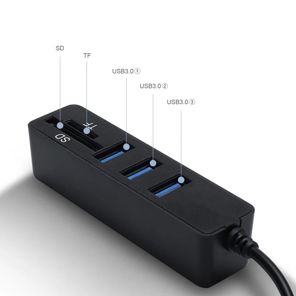 PCER usb хаб 2 0 мульти USB Высокоскоростной разветвитель 3Hab устройство для чтения карт