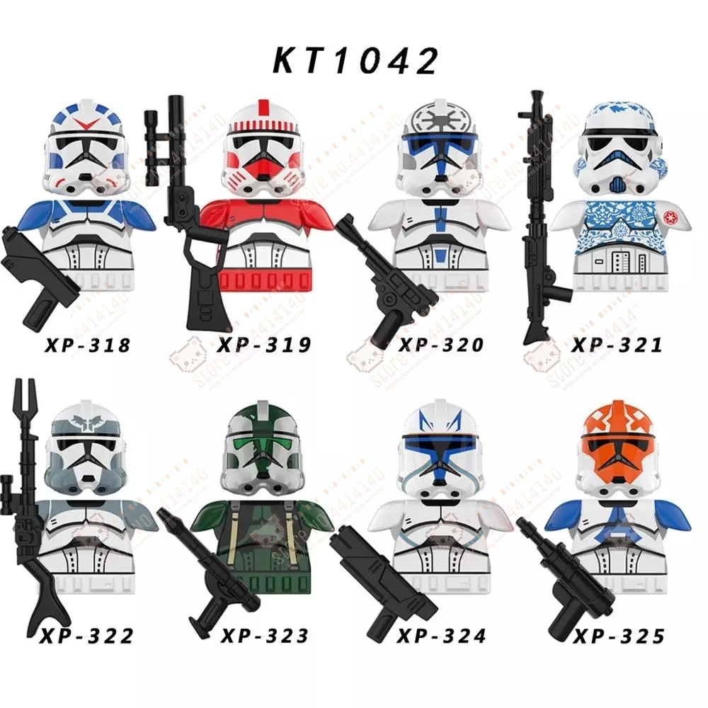 

Star W Action Figure Characters Military Soldier Warrior Building Blocks Kids Toys Figure Head MOC Toys For Children Gift