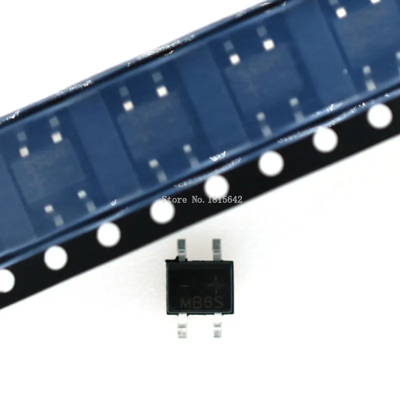 50 шт./лот MB6S 600 в а SOP 4 SMD Выпрямительный диодный мост mb6s|Выпрямители| |