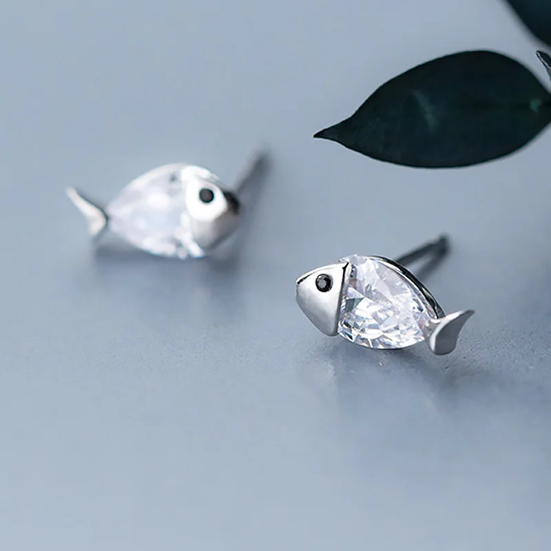 Женские серьги-пусеты с фианитами Trustdavis серебро 925 пробы ювелирные изделия DA386 |