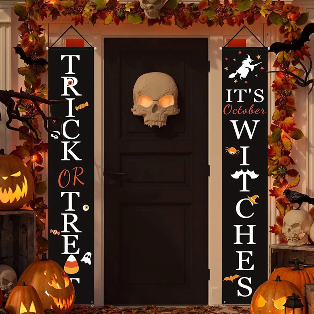 

High-quality Halloween Decorations Outdoor And Trick Trea Home Office Porch Front Door Classroom Party Yard Wall Hanging Banners
