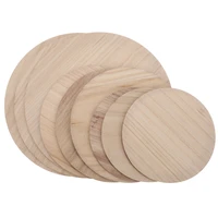 9pcs wedding festival party wooden discs unfinished wooden circles cutout slices