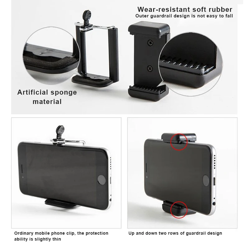 

Universal Mobile Phone Clip Clamp Stand Holder Portable Tripod Mount Adapter B88