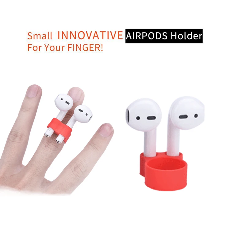 Чехол для наушников airpods кольцо-держатель на палец, защитный чехол для наушников apple, силиконовый аксессуар
