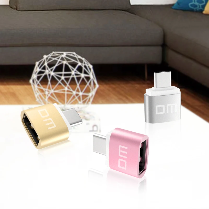 DM type C адаптер USB C штекер USB2.0 Femail USB OTG конвертер для устройств с интерфейсом type c