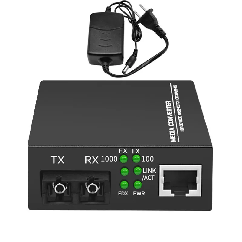 Gigabit Media Converter Single Mode Dual Fiber Optical Fiber Transceiver Photoelectric Converter High Quality