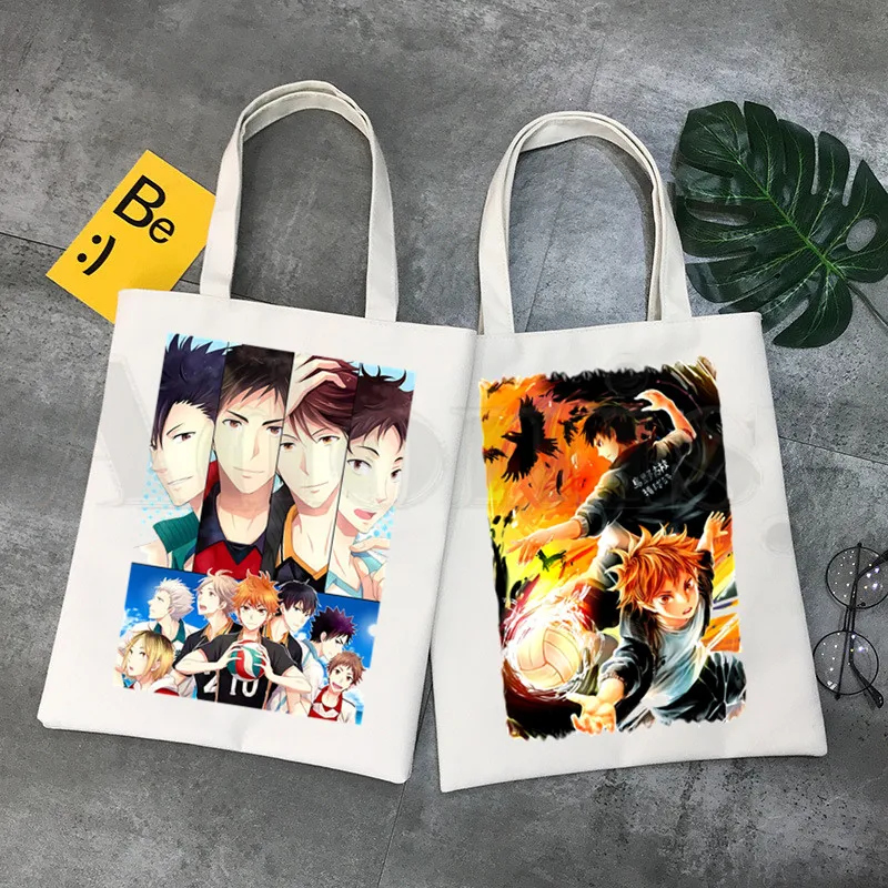 

Забавные женские холщовые сумочки Oya Haikyuu Kuroo с аниме-графикой, Наплечные сумки, повседневная женская сумка для покупок, элегантная Холщовая ...