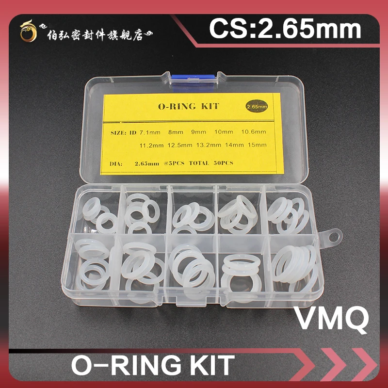 Уплотнительные кольца из силиконовой резины толщина 2 65 мм белое кольцо