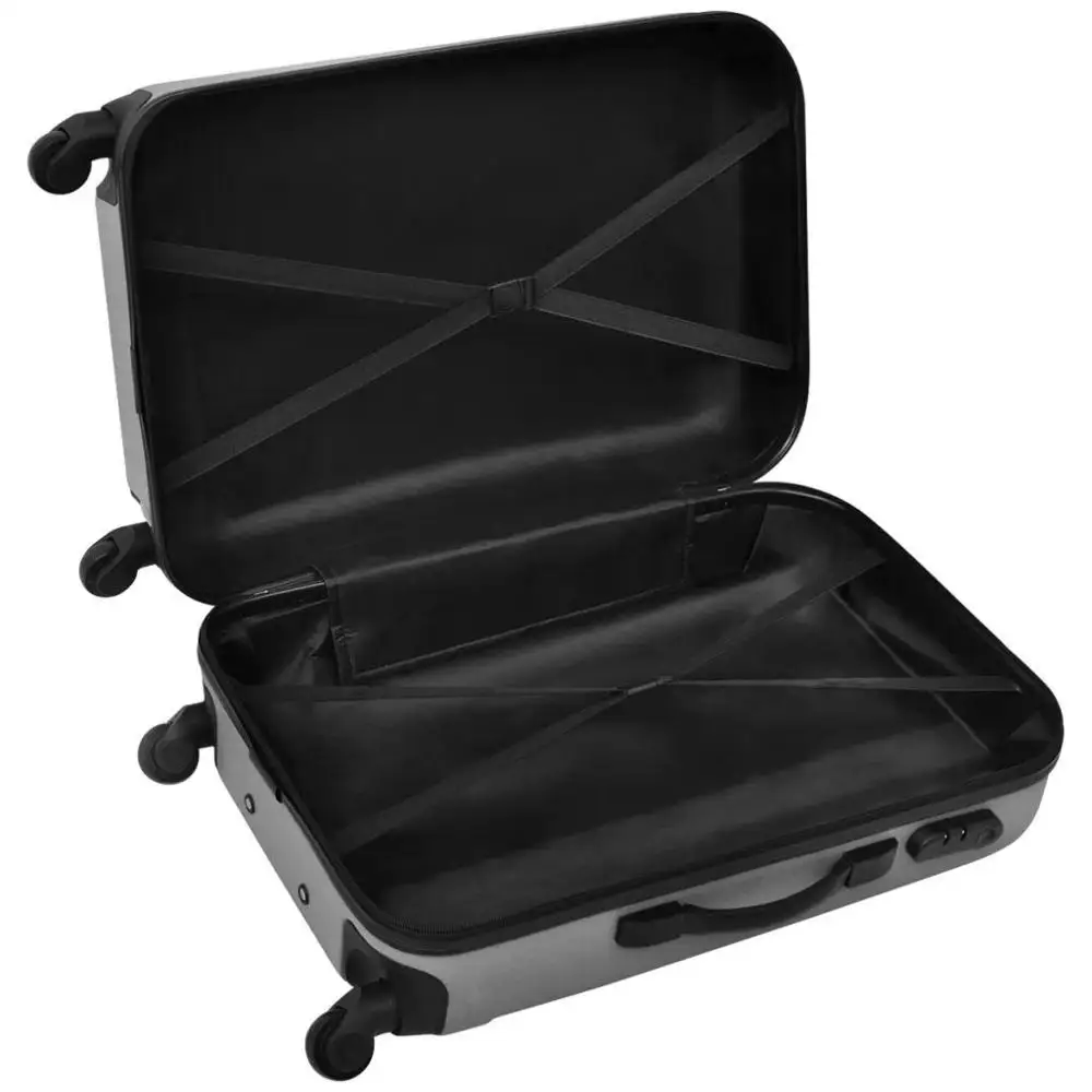 【USA Warehouse】3 Piece Hardcase Trolley Set Silver