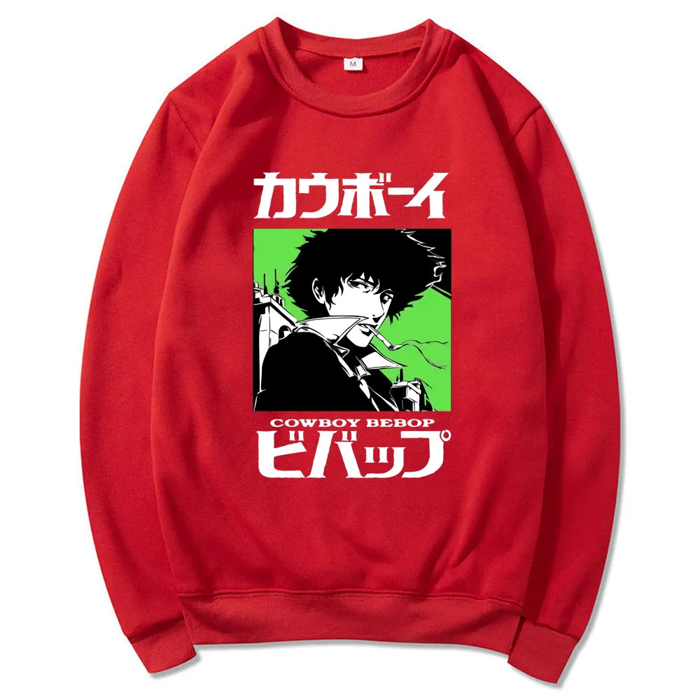 

Japanese Anime Cowboy Bebop Funny Print Sweatshirt Man Casual Long Sleeve Sweatshirt Spike Spiegel Pullover Male Creativity Gift