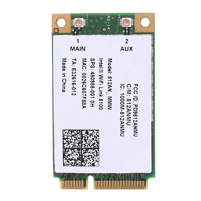 Беспроводная сетевая карта Intel 5100AN mini PCI-E полностью Высокий/полувысокий