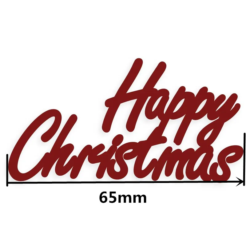 Металлические Вырубные штампы Счастливого Рождества вырубные вырубки с фразой
