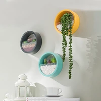 new flower pots home indoor wall decoration planting flower pots hanging round planter pot with light tube drop shipping