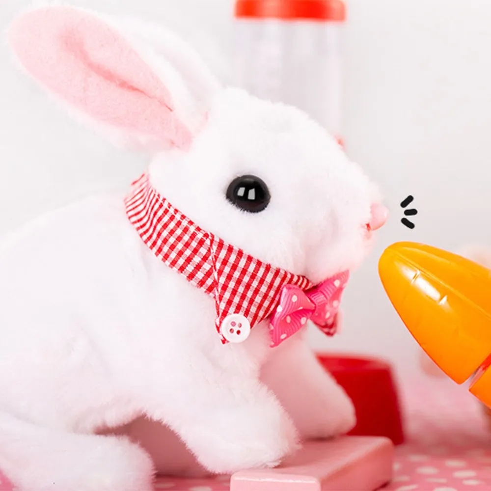 Плюшевый Поющий прыжок кролик имитация мягкие игрушки Робот электрическая